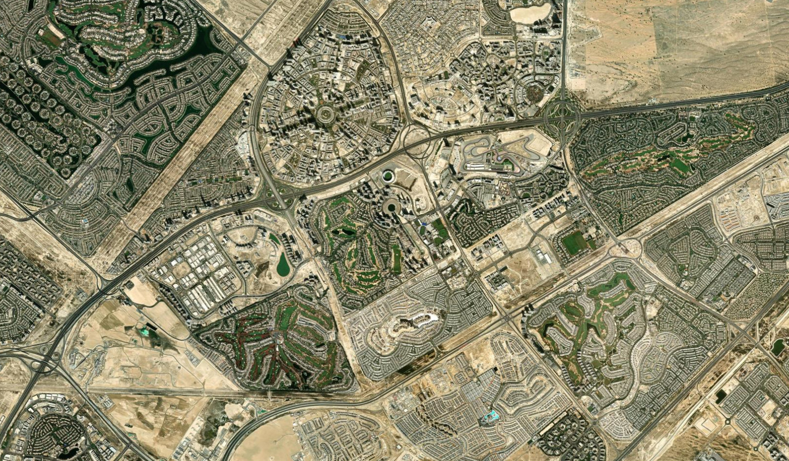 Dubai satellite overview centred on MBR City